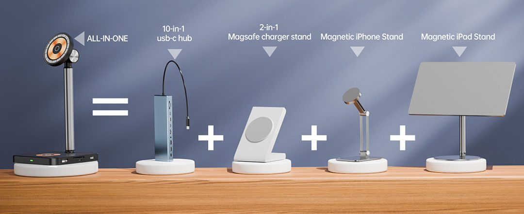 MG100B stand with wireless charger