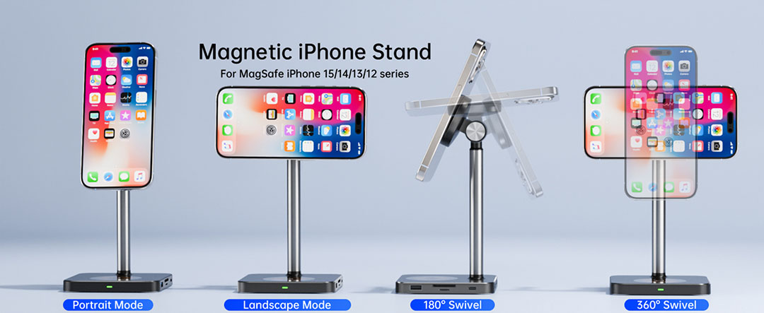 MG100B hub stand with wireless charger